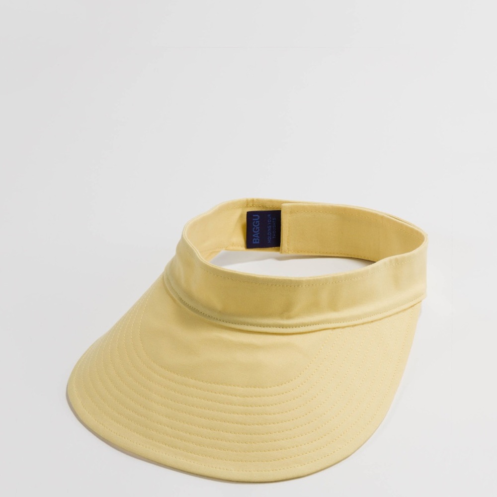 BAGGU Visor Packable Sun Hat in Butter Yellow
